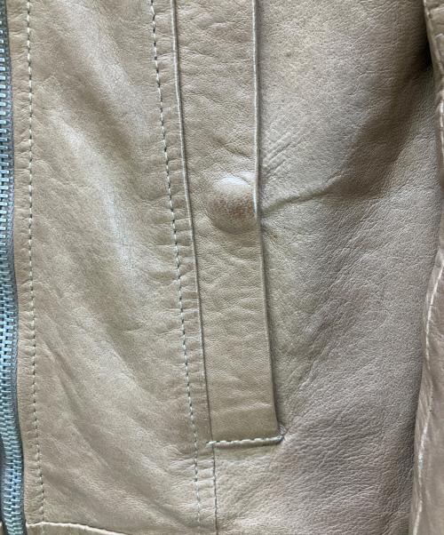 MUSHER（マーシャー）MUSHER (マーシャー) ライダースジャケット ベージュ サイズ:4の古着・服飾アイテム