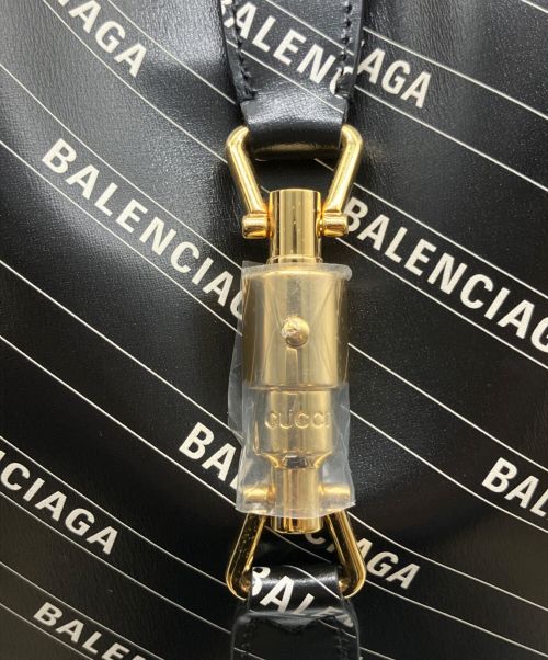GUCCI（グッチ）GUCCI (グッチ) BALENCIAGA (バレンシアガ) ジャッキー1961 ザ ハッカー プロジェクト ミディアムバッグ  ブラックの古着・服飾アイテム
