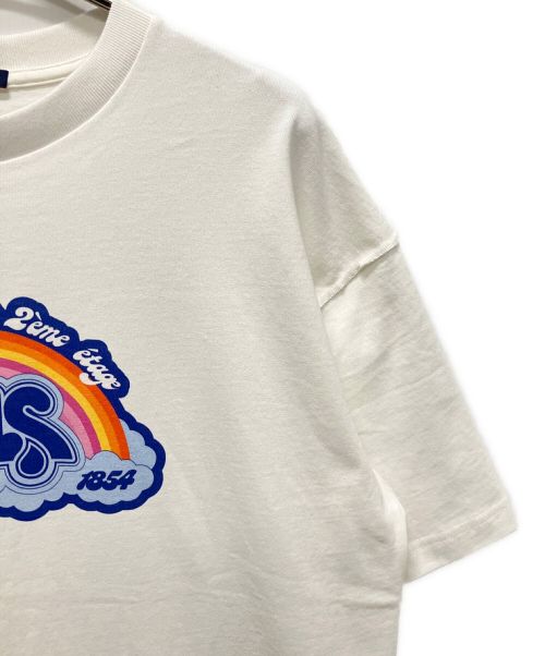 LOUIS VUITTON（ルイ ヴィトン）LOUIS VUITTON (ルイ ヴィトン) レインボープリンテッドTシャツ ホワイト サイズ:XLの古着・服飾アイテム