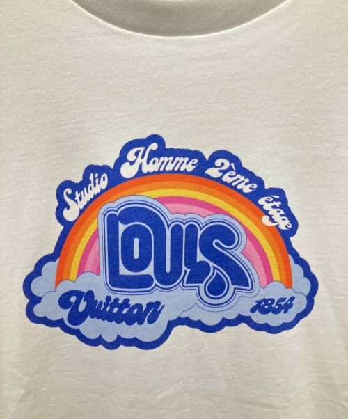 LOUIS VUITTON（ルイ ヴィトン）LOUIS VUITTON (ルイ ヴィトン) レインボープリンテッドTシャツ ホワイト サイズ:XLの古着・服飾アイテム
