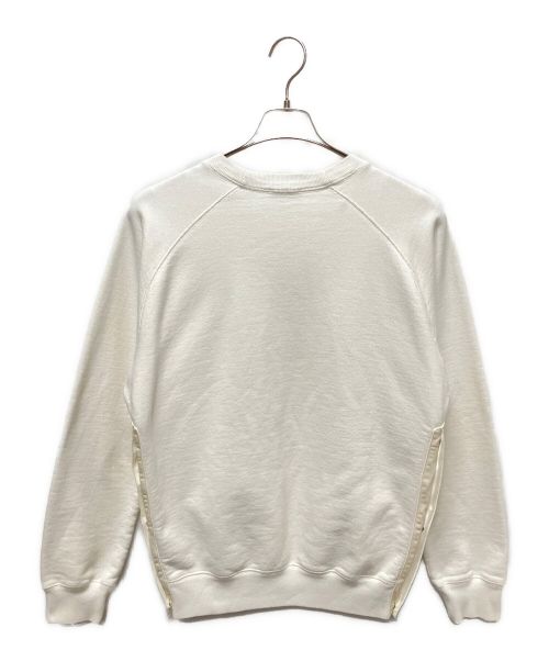 DIOR HOMME（ディオール オム）DIOR HOMME (ディオール オム) sacai (サカイ) Cotton Fleece Sweat Shirt ホワイト サイズ:Sの古着・服飾アイテム