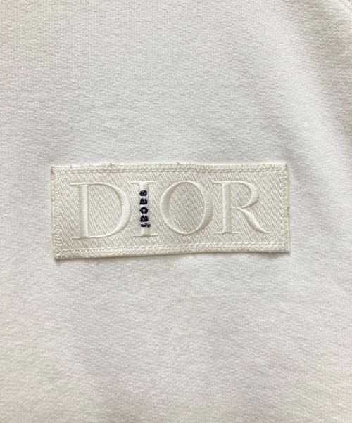 DIOR HOMME（ディオール オム）DIOR HOMME (ディオール オム) sacai (サカイ) Cotton Fleece Sweat Shirt ホワイト サイズ:Sの古着・服飾アイテム