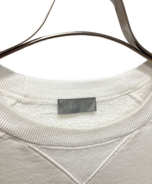DIOR HOMME（ディオール オム）DIOR HOMME (ディオール オム) sacai (サカイ) Cotton Fleece Sweat Shirt ホワイト サイズ:Sの古着・服飾アイテム