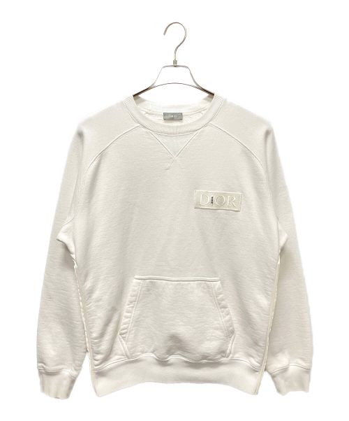 DIOR HOMME（ディオール オム）DIOR HOMME (ディオール オム) sacai (サカイ) 21AW Cotton Fleece Sweat Shirt（コットンフリーススウェットシャツ） ホワイト サイズ:Sの古着・服飾アイテム