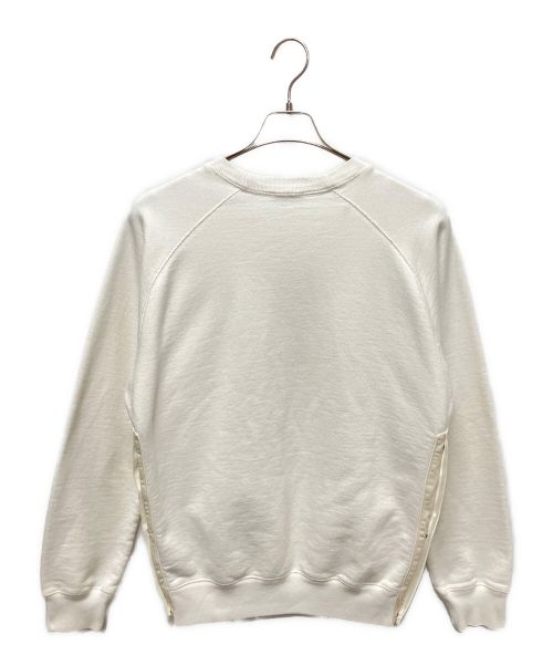 DIOR HOMME（ディオール オム）DIOR HOMME (ディオール オム) sacai (サカイ) 21AW Cotton Fleece Sweat Shirt（コットンフリーススウェットシャツ） ホワイト サイズ:Sの古着・服飾アイテム