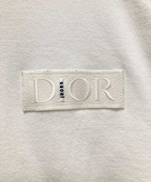 DIOR HOMME（ディオール オム）DIOR HOMME (ディオール オム) sacai (サカイ) 21AW Cotton Fleece Sweat Shirt（コットンフリーススウェットシャツ） ホワイト サイズ:Sの古着・服飾アイテム
