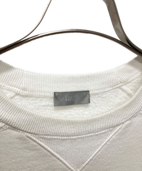 DIOR HOMME（ディオール オム）DIOR HOMME (ディオール オム) sacai (サカイ) 21AW Cotton Fleece Sweat Shirt（コットンフリーススウェットシャツ） ホワイト サイズ:Sの古着・服飾アイテム