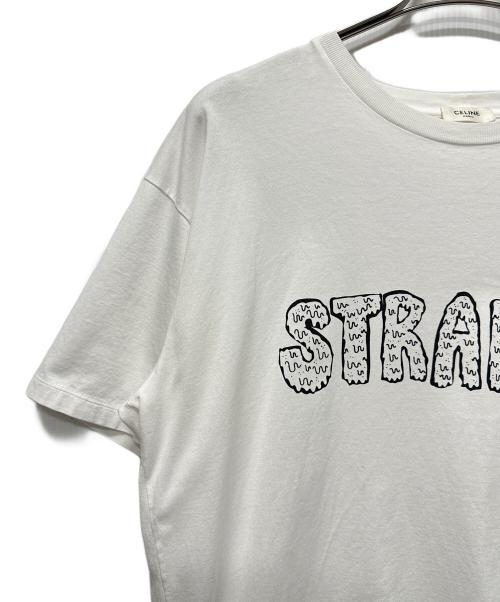 CELINE（セリーヌ）CELINE (セリーヌ) 21AW アーティスト ロゴプリント ルーズ カットソー ホワイト サイズ:Sの古着・服飾アイテム