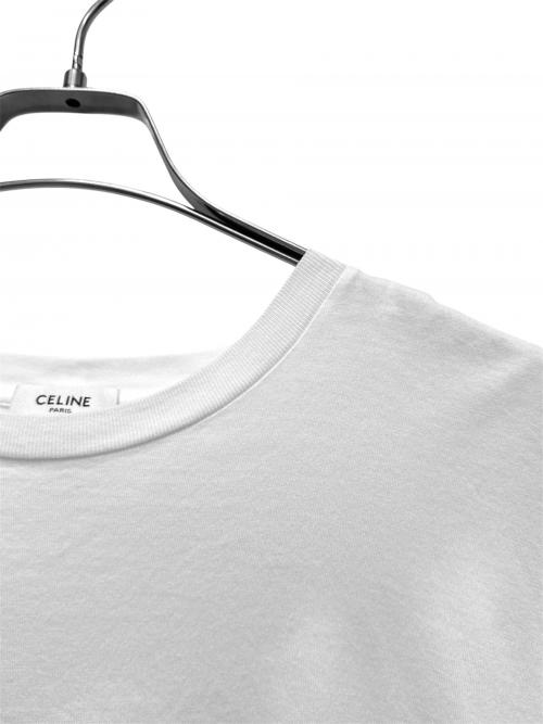 CELINE（セリーヌ）CELINE (セリーヌ) 21AW アーティスト ロゴプリント ルーズ カットソー ホワイト サイズ:Sの古着・服飾アイテム