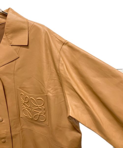 LOEWE（ロエベ）LOEWE (ロエベ) パジャマ レザージャケット ブラウン サイズ:40の古着・服飾アイテム
