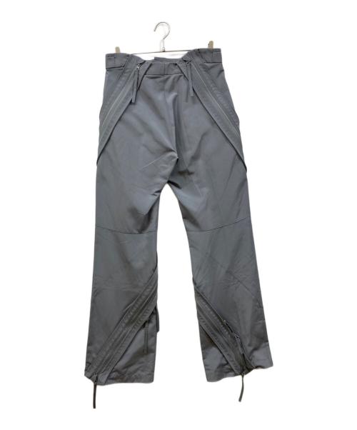 POST ARCHIVE FACTION（ポストアーカイブファクション）POST ARCHIVE FACTION (ポストアーカイブファクション) ナイロンジップデザインパンツ ライトグレー サイズ:Sの古着・服飾アイテム