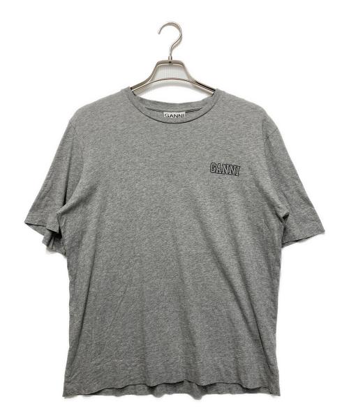 GANNI（ガニー）GANNI (ガニー) ワンポイントロゴTシャツ ライトグレー サイズ:Ｓの古着・服飾アイテム