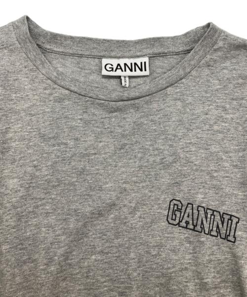 GANNI（ガニー）GANNI (ガニー) ワンポイントロゴTシャツ ライトグレー サイズ:Ｓの古着・服飾アイテム