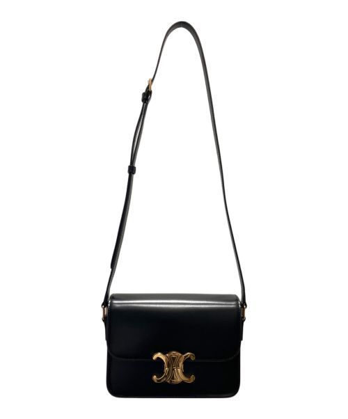 CELINE（セリーヌ）CELINE (セリーヌ) ティーン トリオンフショルダーバッグ  ブラックの古着・服飾アイテム