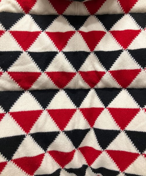 PRADA（プラダ）PRADA (プラダ) カシミアアーガイルジャケット レッド サイズ:XLの古着・服飾アイテム