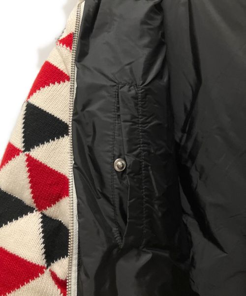 PRADA（プラダ）PRADA (プラダ) カシミアアーガイルジャケット レッド サイズ:XLの古着・服飾アイテム