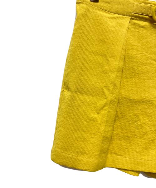 HERMES（エルメス）HERMES (エルメス) HERMES Short Pants シェーヌダンクル 袴タック フレア ショートパンツ イエロー サイズ:36の古着・服飾アイテム