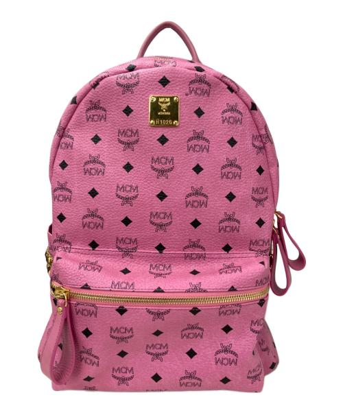 MCM（エムシーエム）MCM (エムシーエム) STARKサイドスタッズバックパック ピンクの古着・服飾アイテム