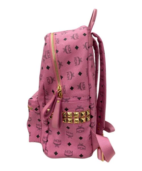 MCM（エムシーエム）MCM (エムシーエム) STARKサイドスタッズバックパック ピンクの古着・服飾アイテム