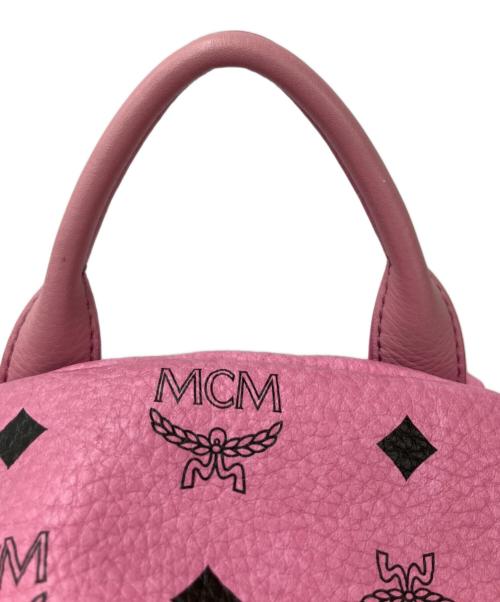 MCM（エムシーエム）MCM (エムシーエム) STARKサイドスタッズバックパック ピンクの古着・服飾アイテム