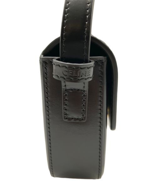 CELINE（セリーヌ）CELINE (セリーヌ) トリオンフショルダーバッグ クロード ブラックの古着・服飾アイテム
