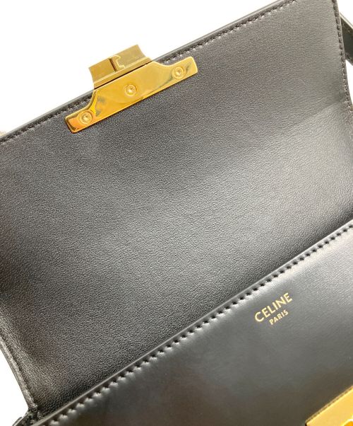 CELINE（セリーヌ）CELINE (セリーヌ) トリオンフショルダーバッグ クロード ブラックの古着・服飾アイテム