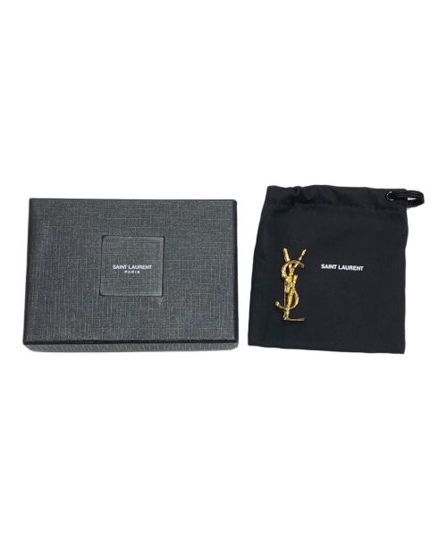 SAINT LAURENT（サンローラン）SAINT LAURENT (サンローラン) YSLロゴブローチ ゴールドの古着・服飾アイテム