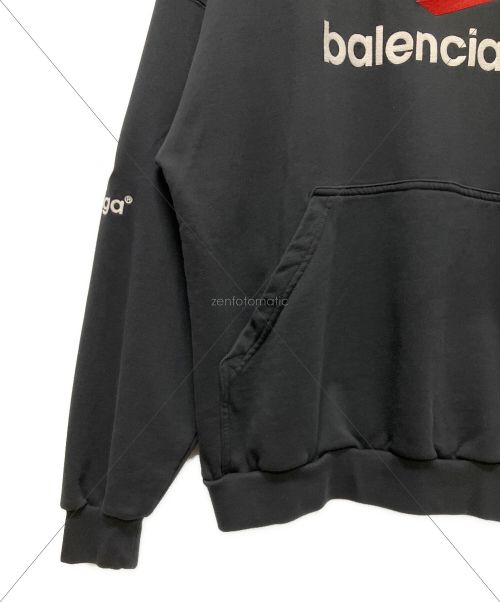 BALENCIAGA（バレンシアガ）BALENCIAGA (バレンシアガ)  3b sports icon hoodie ブラック サイズ:2の古着・服飾アイテム
