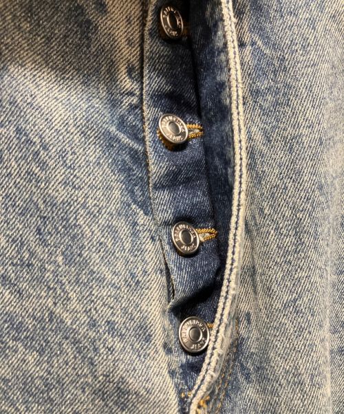 BALENCIAGA（バレンシアガ）BALENCIAGA (バレンシアガ) adidas (アディダス) LARGE BAGGYサイドラインバギーデニムパンツ スカイブルー サイズ:XSの古着・服飾アイテム