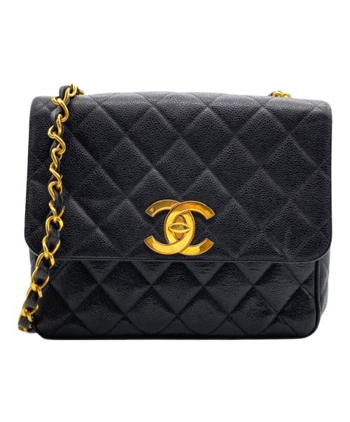 CHANEL（シャネル）CHANEL (シャネル) マトラッセ25 スクエア ショルダーバッグ ブラック サイズ:25の古着・服飾アイテム