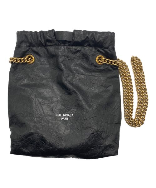 BALENCIAGA（バレンシアガ）BALENCIAGA (バレンシアガ) Crush S トートバッグ ブラックの古着・服飾アイテム