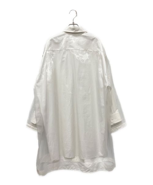 Maison Margiela（メゾンマルジェラ）Maison Margiela (メゾンマルジェラ) シアーパネルミックスシャツワンピース ホワイト サイズ:38の古着・服飾アイテム