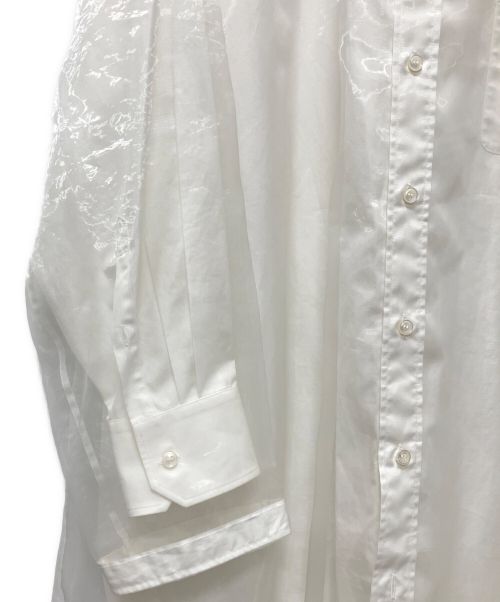 Maison Margiela（メゾンマルジェラ）Maison Margiela (メゾンマルジェラ) シアーパネルミックスシャツワンピース ホワイト サイズ:38の古着・服飾アイテム