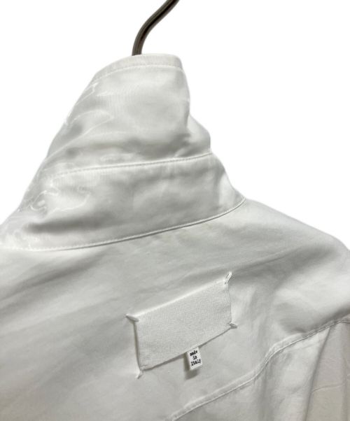 Maison Margiela（メゾンマルジェラ）Maison Margiela (メゾンマルジェラ) シアーパネルミックスシャツワンピース ホワイト サイズ:38の古着・服飾アイテム