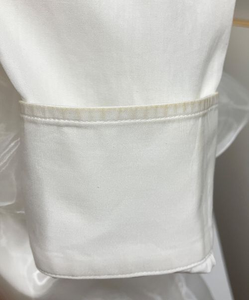 Maison Margiela（メゾンマルジェラ）Maison Margiela (メゾンマルジェラ) シアーパネルミックスシャツワンピース ホワイト サイズ:38の古着・服飾アイテム