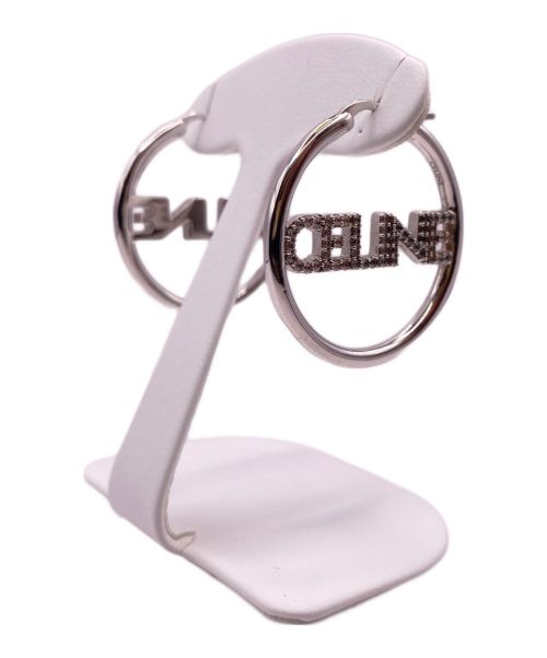 CELINE（セリーヌ）CELINE (セリーヌ) モノクロームフープピアスの古着・服飾アイテム
