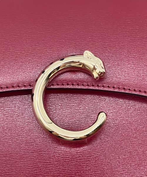 Cartier（カルティエ）Cartier (カルティエ) パンテール ドゥ カルティエ トップハンドルバッグ スモール チェリーレッドの古着・服飾アイテム