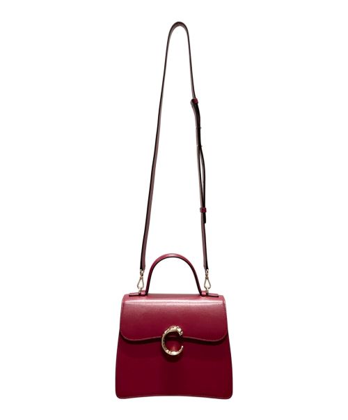 Cartier（カルティエ）Cartier (カルティエ) パンテール ドゥ カルティエ トップハンドルバッグ スモール チェリーレッドの古着・服飾アイテム