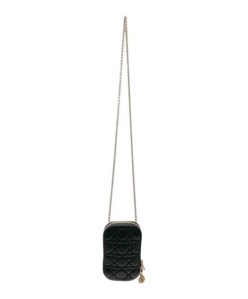 Christian Dior（クリスチャン ディオール）Christian Dior (クリスチャン ディオール) Lady Dior フォンホルダー ブラックの古着・服飾アイテム