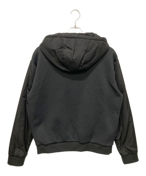 LOUIS VUITTON（ルイ ヴィトン）LOUIS VUITTON (ルイ ヴィトン) ハイブリッドジップテクニカルコットンフーディ ブラック サイズ:Mの古着・服飾アイテム