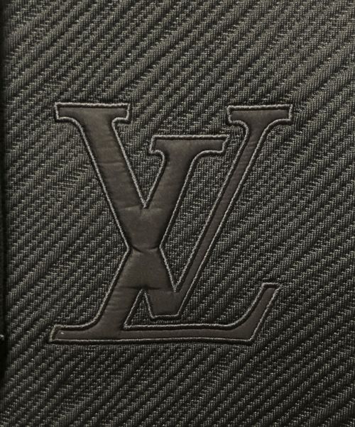 LOUIS VUITTON（ルイ ヴィトン）LOUIS VUITTON (ルイ ヴィトン) ハイブリッドジップテクニカルコットンフーディ ブラック サイズ:Mの古着・服飾アイテム