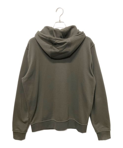 HERMES（エルメス）HERMES (エルメス) レザー切り替えジップパーカー オリーブ サイズ:Mの古着・服飾アイテム