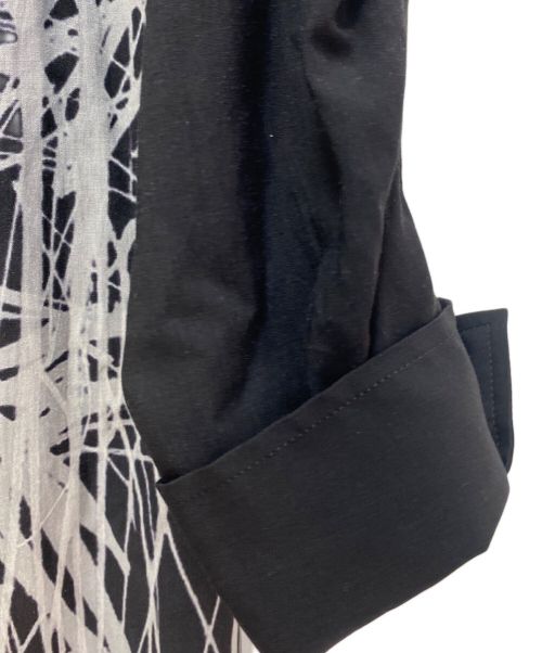 yohji yamamoto+noir（ヨウジヤマモトプリュスノアール）yohji yamamoto+noir (ヨウジヤマモトプリュスノアール) デザインシャツワンピース ブラック サイズ:1の古着・服飾アイテム