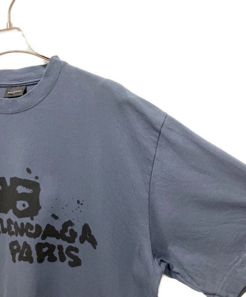 BALENCIAGA（バレンシアガ）BALENCIAGA (バレンシアガ) Hand-Drawn BB Icon Tシャツ パープル サイズ:Sの古着・服飾アイテム