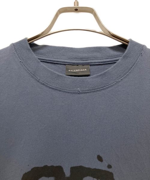 BALENCIAGA（バレンシアガ）BALENCIAGA (バレンシアガ) Hand-Drawn BB Icon Tシャツ パープル サイズ:Sの古着・服飾アイテム