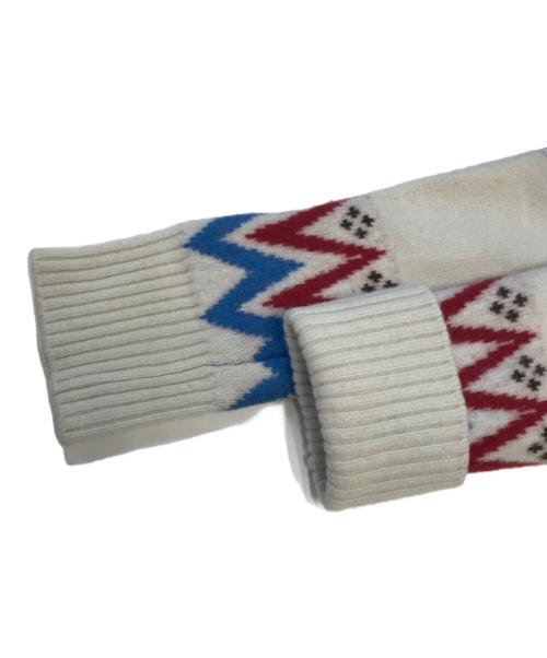 sacai（サカイ）sacai (サカイ) 切替ニットパーカー ホワイト サイズ:1の古着・服飾アイテム