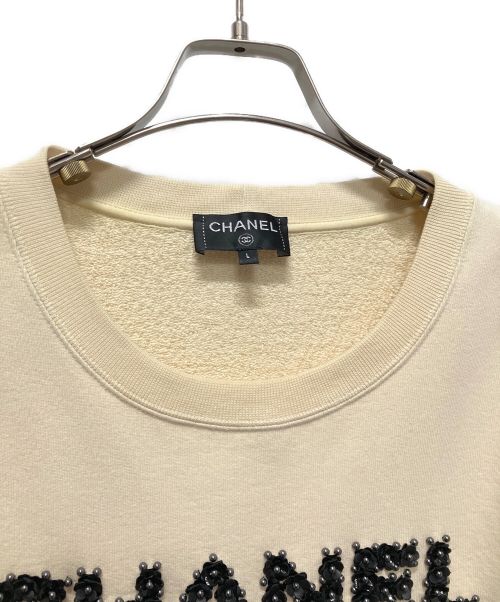 CHANEL（シャネル）CHANEL (シャネル) RUE CAMBON カメリアスウェット ベージュ サイズ:Lの古着・服飾アイテム