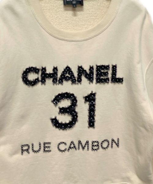 CHANEL（シャネル）CHANEL (シャネル) RUE CAMBON カメリアスウェット ベージュ サイズ:Lの古着・服飾アイテム