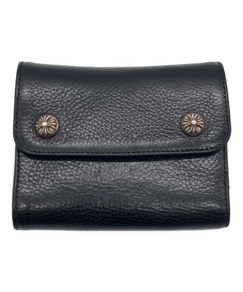 CHROME HEARTS（クロムハーツ）CHROME HEARTS (クロムハーツ) ミニウェーブウォレット ブラックの古着・服飾アイテム