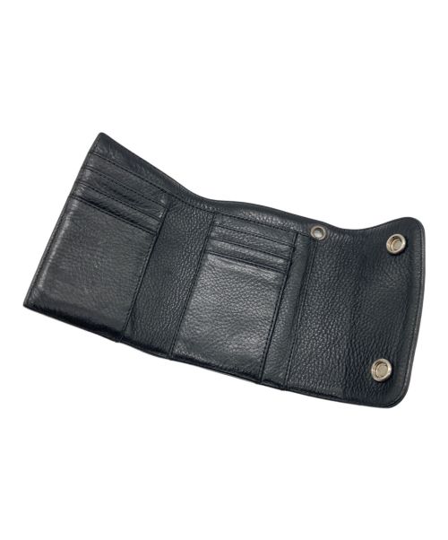 CHROME HEARTS（クロムハーツ）CHROME HEARTS (クロムハーツ) ミニウェーブウォレット ブラックの古着・服飾アイテム